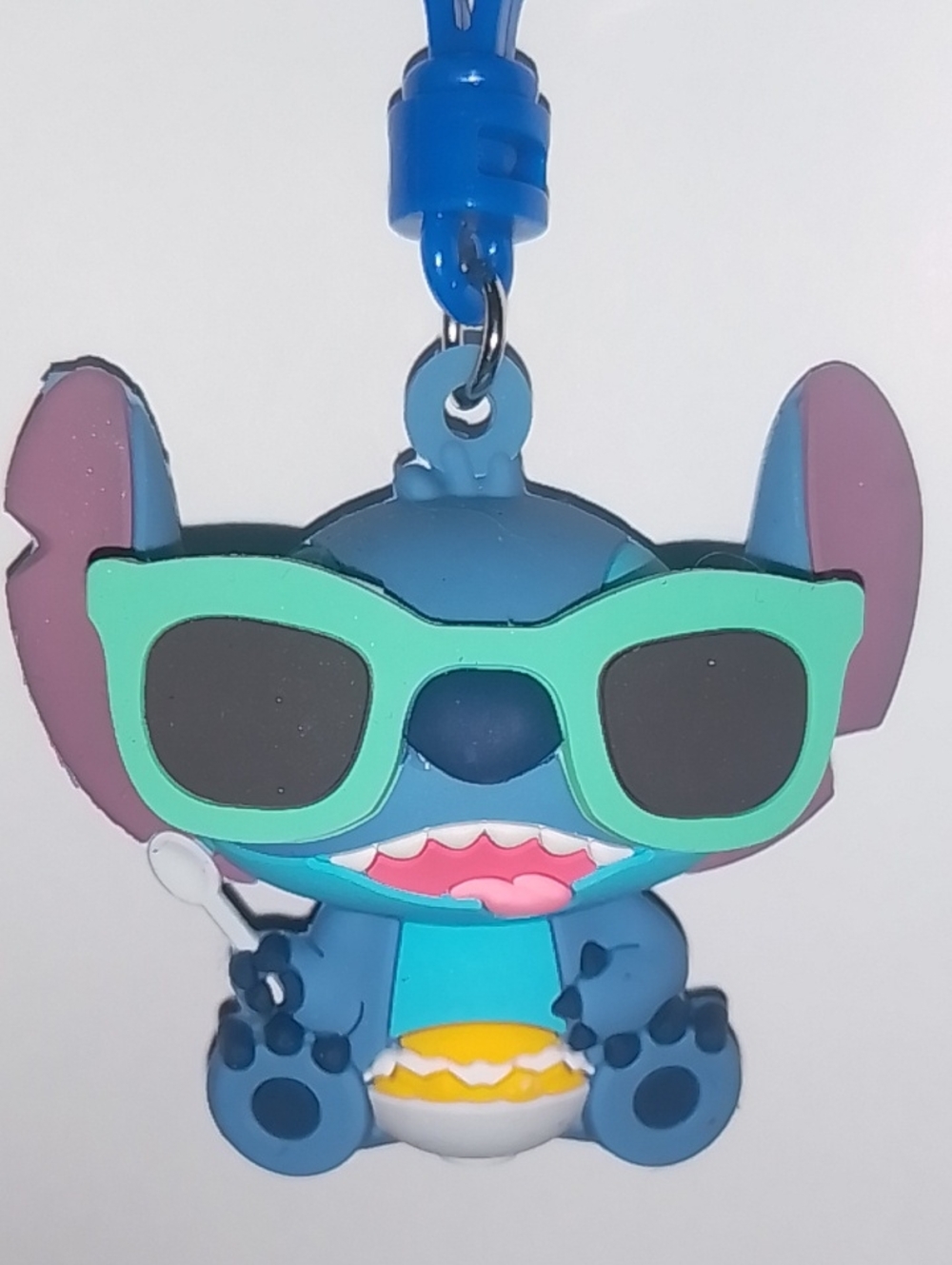 Disney Stitch Eating Mango Shaved Ice Bag Clip Blind Bag Keychain Key Chain